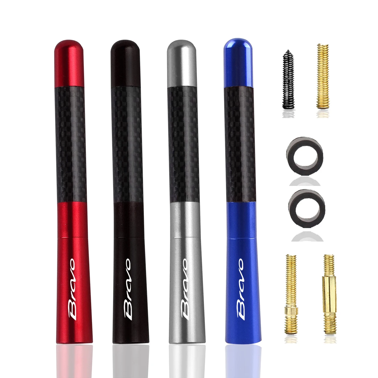 Новая 4 7 дюйма черная короткая автомобильная антенна из углеродного волокна для