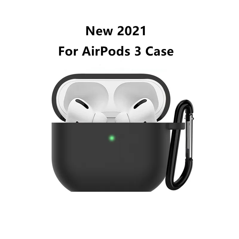 

Чехол для AirPods 3, защитный чехол с брелоком [видисветодиодный, противоударный мягкий чехол s, аксессуары для AirPods [выпуск 2021]