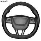 Ручной швейный чехол рулевого колеса автомобиля обертка замша микрофибра кожа для Seat Leon 2009 2010 2011 2012 Volant Авто Funda Volante