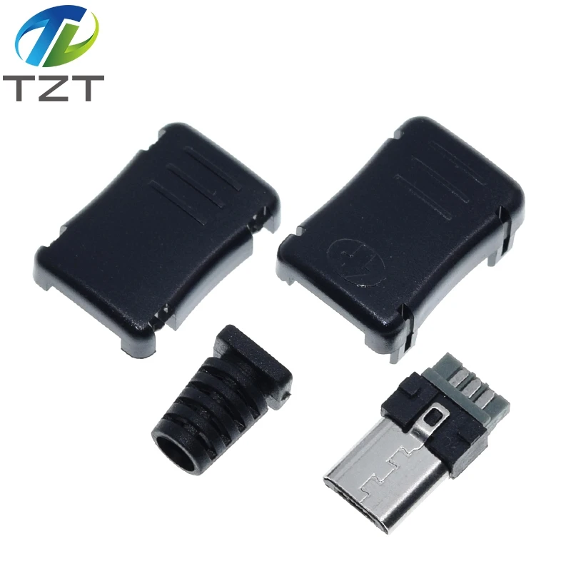 TZT Высокое качество 10 шт. микро USB разъем Мужской Micro 2 0 5PIN с пластиковой крышкой