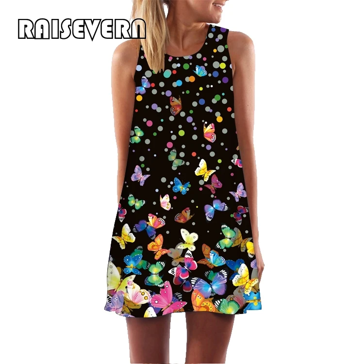 Женское платье с цветочным принтом свободные богемные платья Пляжные летние