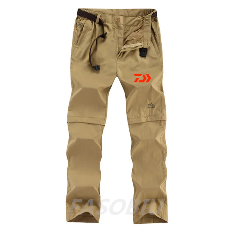 

Large Size Daiwa Quick-Dry Fishing Pants Men's Outdoor Two-Piece Detachable Breathable Pants Summer Thin Charge Hiking Pants