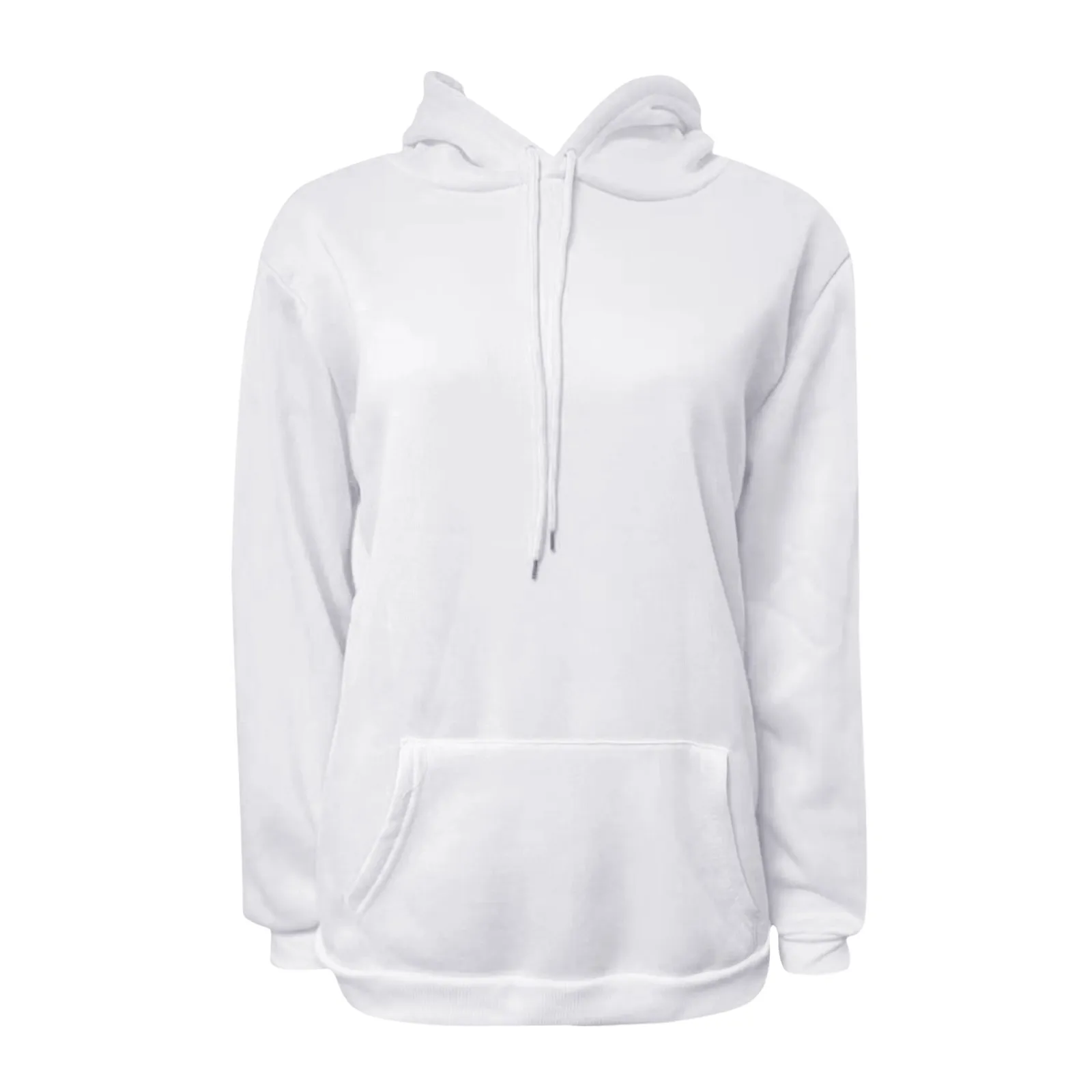 Oversized Hoodie Women's Casual Solid Top Long Sleeve Loose Hooded Sweatshirt Top With Pocket Drawstring Streetwear Hoodies 2021