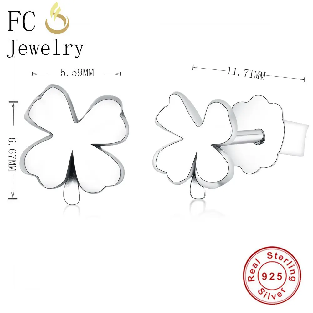 Женские серьги-гвоздики из серебра 925 пробы с цветком | Украшения и аксессуары