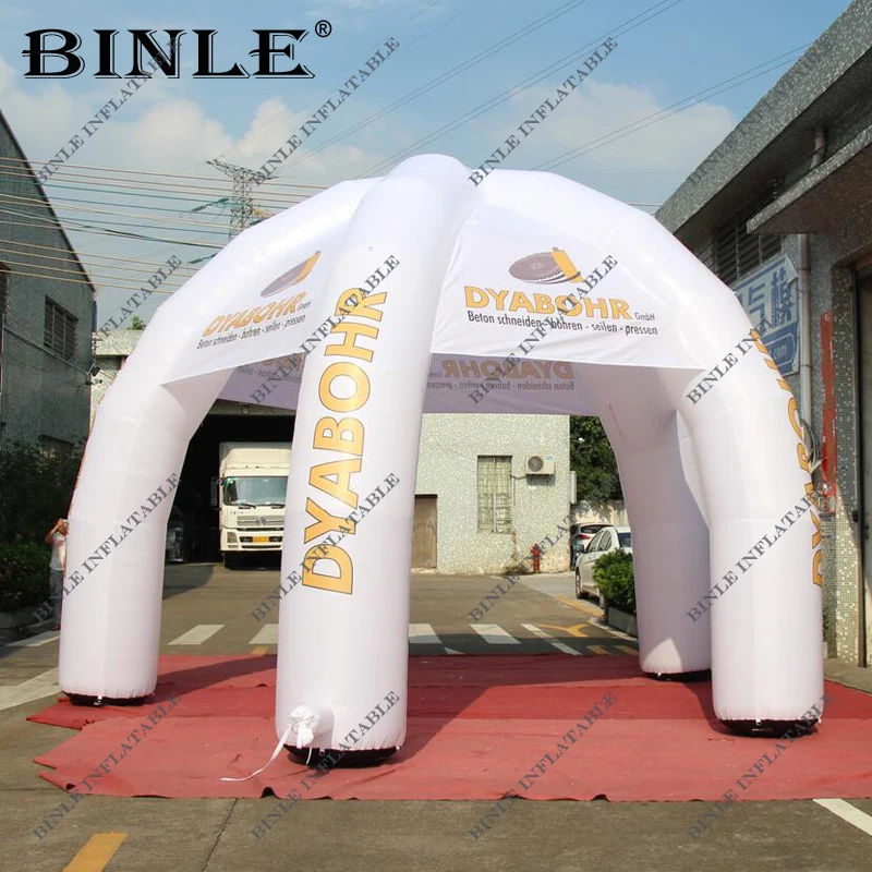 

На заказ 6 м белый надувной паук палатка для рекламы рекламный навес палатка купол для мероприятий выставка шатер игрушка палатка