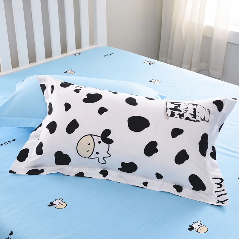 2020 Новый мультяшный черный белый корова сот Комплект постельного белья с