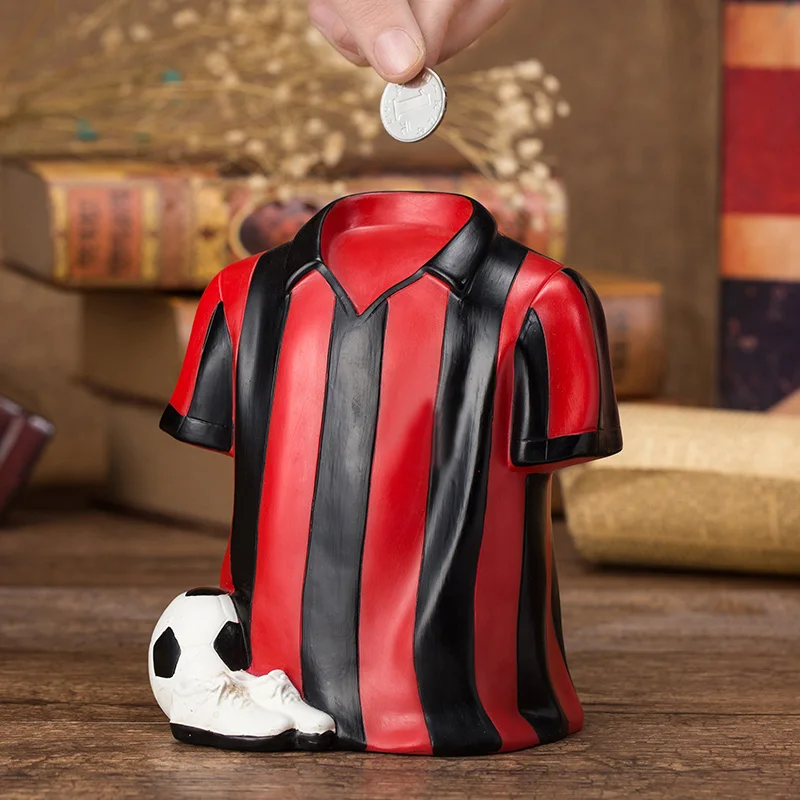 Ball suit piggy bank Креативный Копилка Кубок мира по футболу мяч полимерная Копилка в виде поросенка личность мальчик взрослый меняйте монета фестиваль подарок - Цвет: Ball suit piggy bank