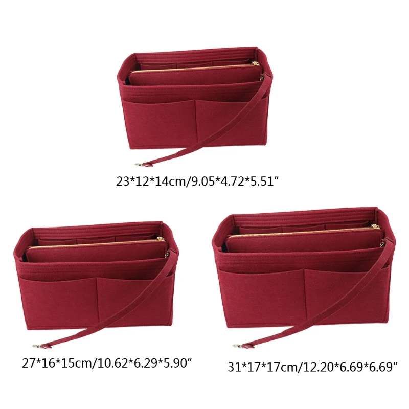 Сумка-Органайзер из фетра со съемной молнией и брелоком | Багаж сумки