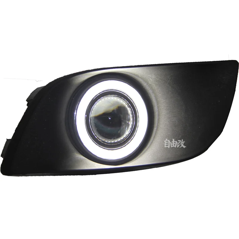 

New Innovative CCFL Angel Eye daytime running light + halogen Fog Light Projector Len and fog lamp case for Suzuki Riana 2005-09