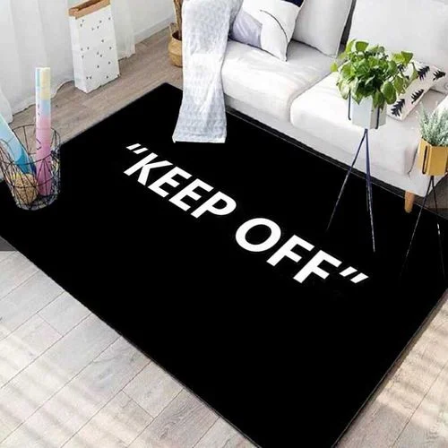 

2021 Newest Keep Off Area Rugs Floor Mat Black and White Carpet Living Room Bedroom Bedside Bay Window Sofa Floor Decor Mat