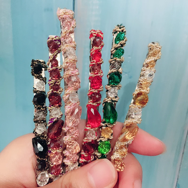 1 шт. корейские женские хрустальные стразы заколки для волос головные уборы