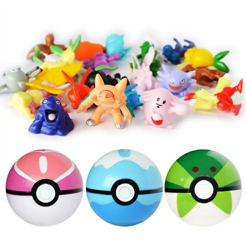 Действие 15 шт./компл. Pokemon шары со случайными статуэтки коллекционные игрушки для