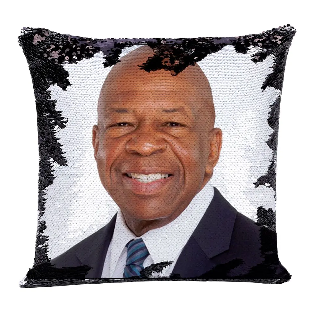 

Elijah Cummings Sexy Sequin Pillowcase, Magic Reversible Sequin Pillow Cover Decorative Throw Pillowcase Funny Pillow