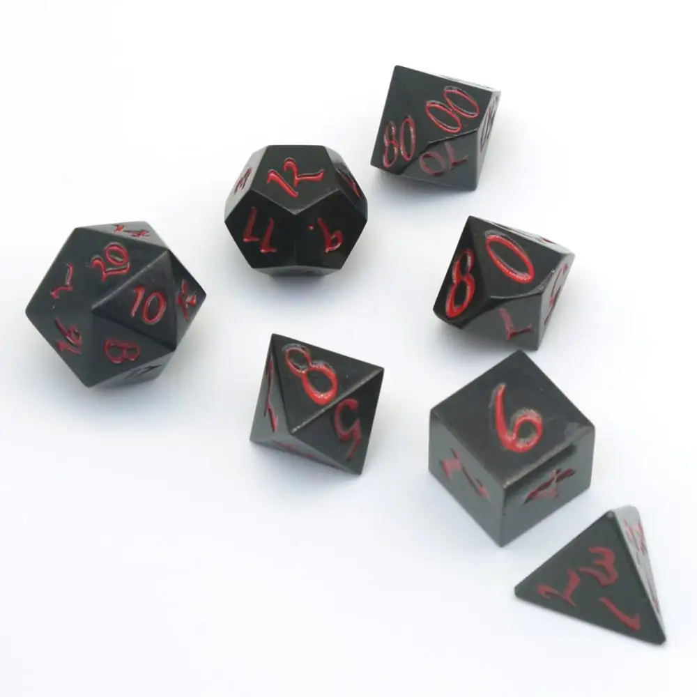 Chengshuo dnd металлические игральные кости набор rpg многогранные d20 8 Оптовые синие
