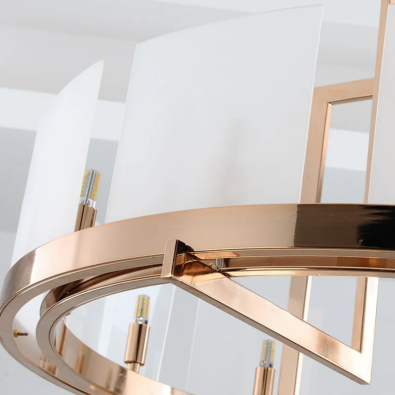 Люстра для гостиной в стиле пост-модерн Минималистичная железная лампа цвета