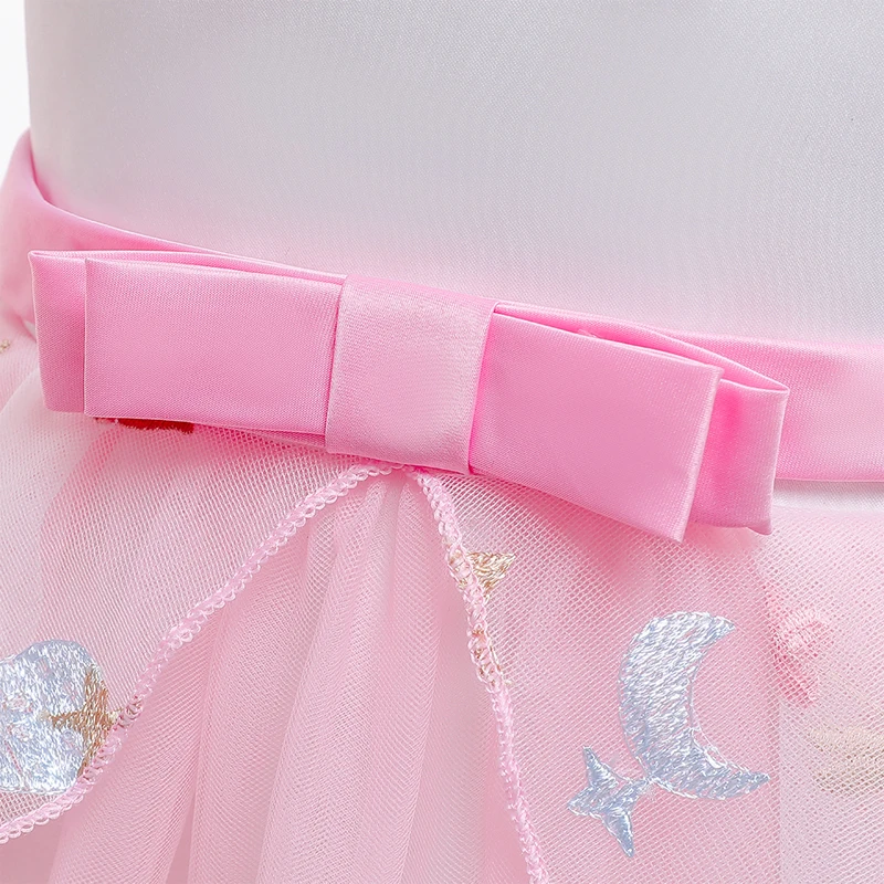 2021 Рождественский Единорог платье Детские платья для девочек костюм принцессы с