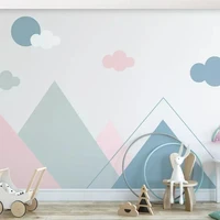 custom photo wallpaper modern simple nordic style ins clouds 3d cartoon mural childrens bedroom background wall sticker fresco