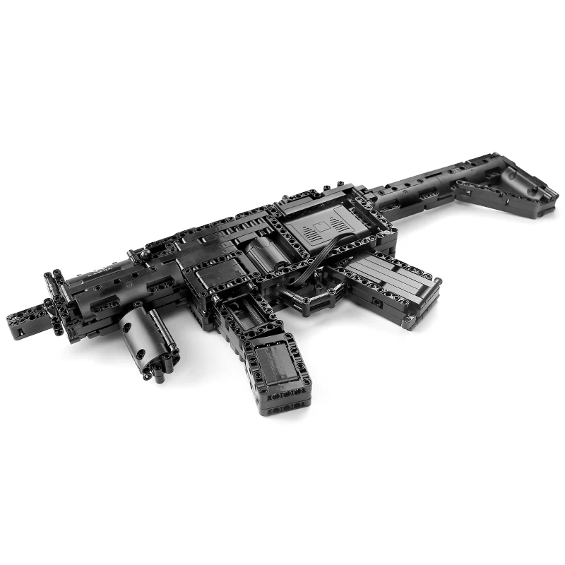 Форма король моторизованный блок пистолет MP5 Submachine модель строительные блоки
