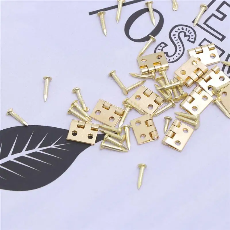 Мини петли для кукольного домика 12 шт. миниатюрные мебельные шкафа 48 винтов