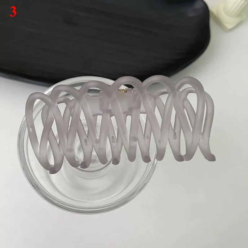 

Big Size Makeup Hair Styling Barrettes Simple Gray Green Series Hair Claws Large Acrylic Hairpin Women Hair Clip Accessories