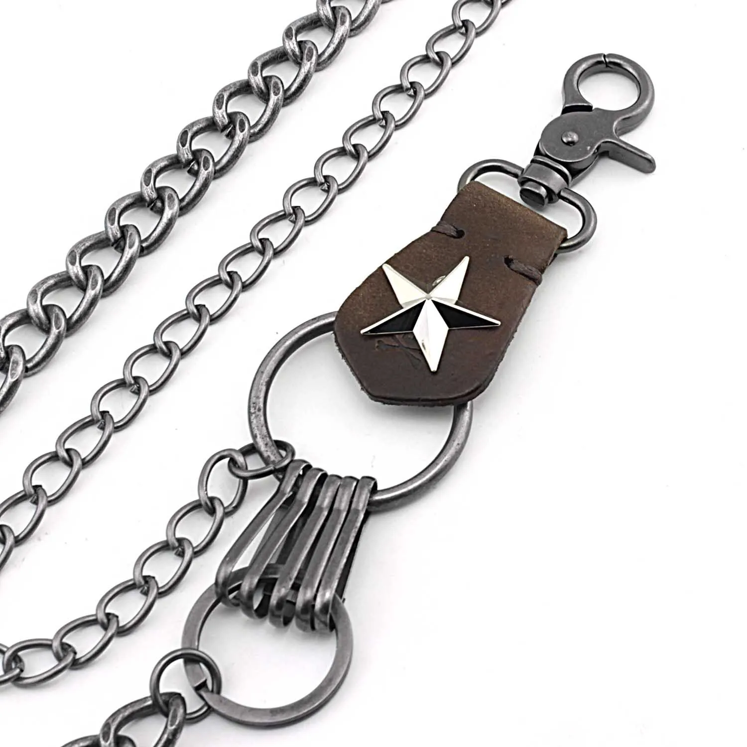 Мужские тяжелые байкерские брюки DR241 с металлической талией и черепом в стиле рок