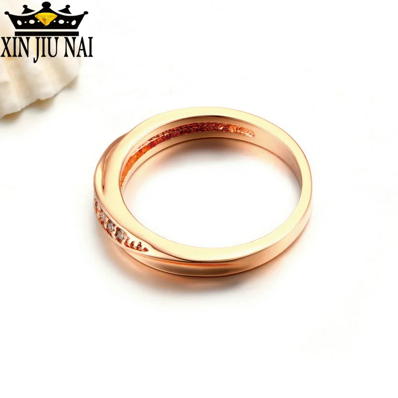 Женское кольцо с кубическим цирконием anillos mujer anel розовое золото 2 цвета|Кольца| |