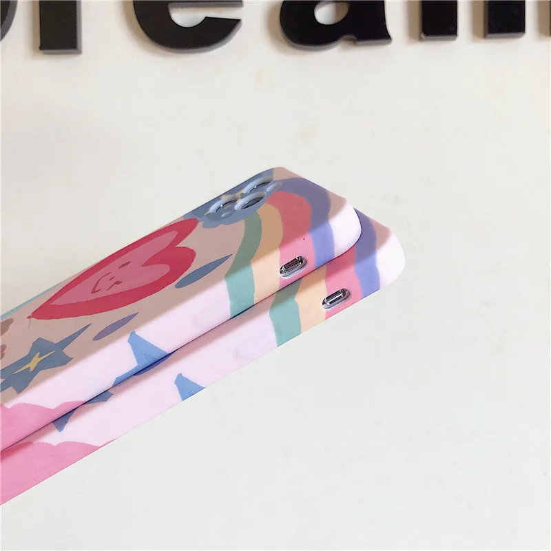 Милый чехол для телефона с сердечками и медведем iPhone 11 Pro Max SE 2020 7 8 plus X XR XS задняя