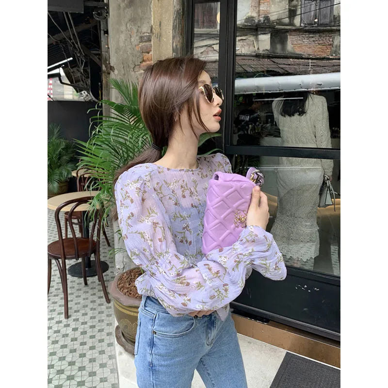 Весенне-летняя корейская мода импортный стиль маленький фиолетовый микро