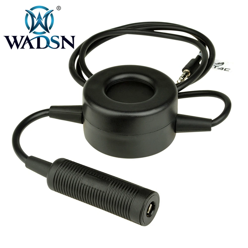 WADSN Тактический TCI PTT наушники адаптер для Baofeng UV радио Кнопка Push-to-Talk Kenwood Midland WZ114