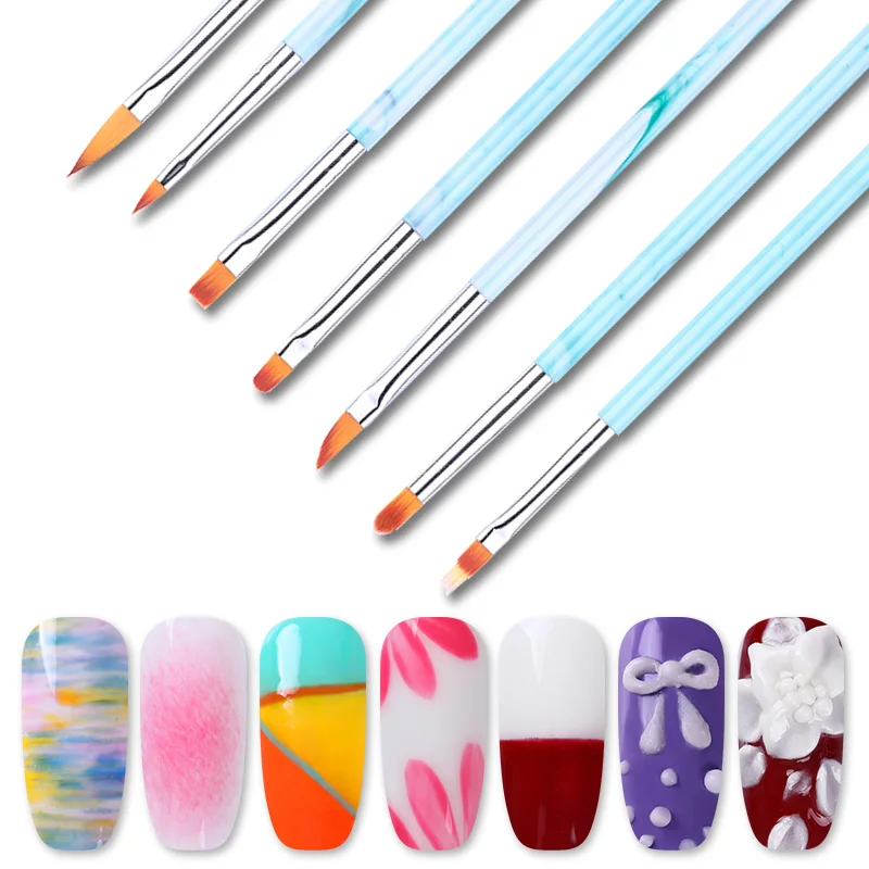 1 шт. акриловые ручки для дизайна ногтей с натуральным лицевым покрытием кисть