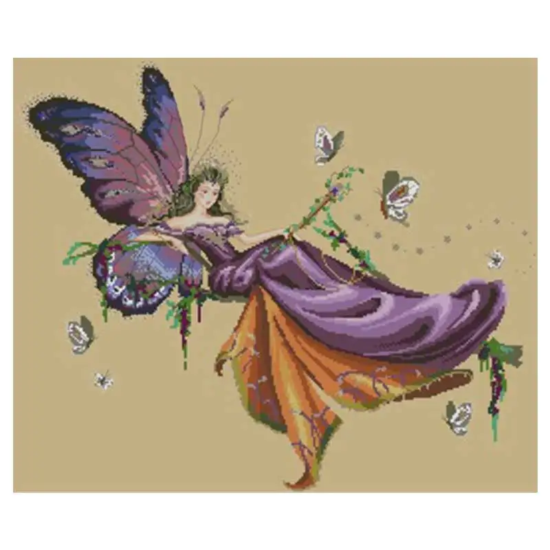 

butterfly fairy patterns counted 11CT 14CT DIY Cross Stitch Sets Cross-stitch Kits Embroidery Needlework