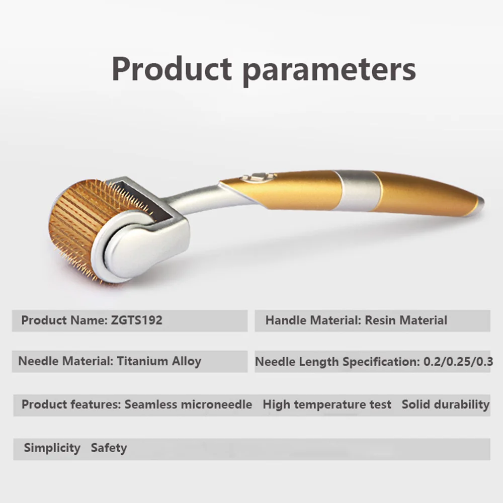 ZGTS Derma Roller Professional Titanium 192 needles for face care and hair-loss treatment CE Certificate Proved