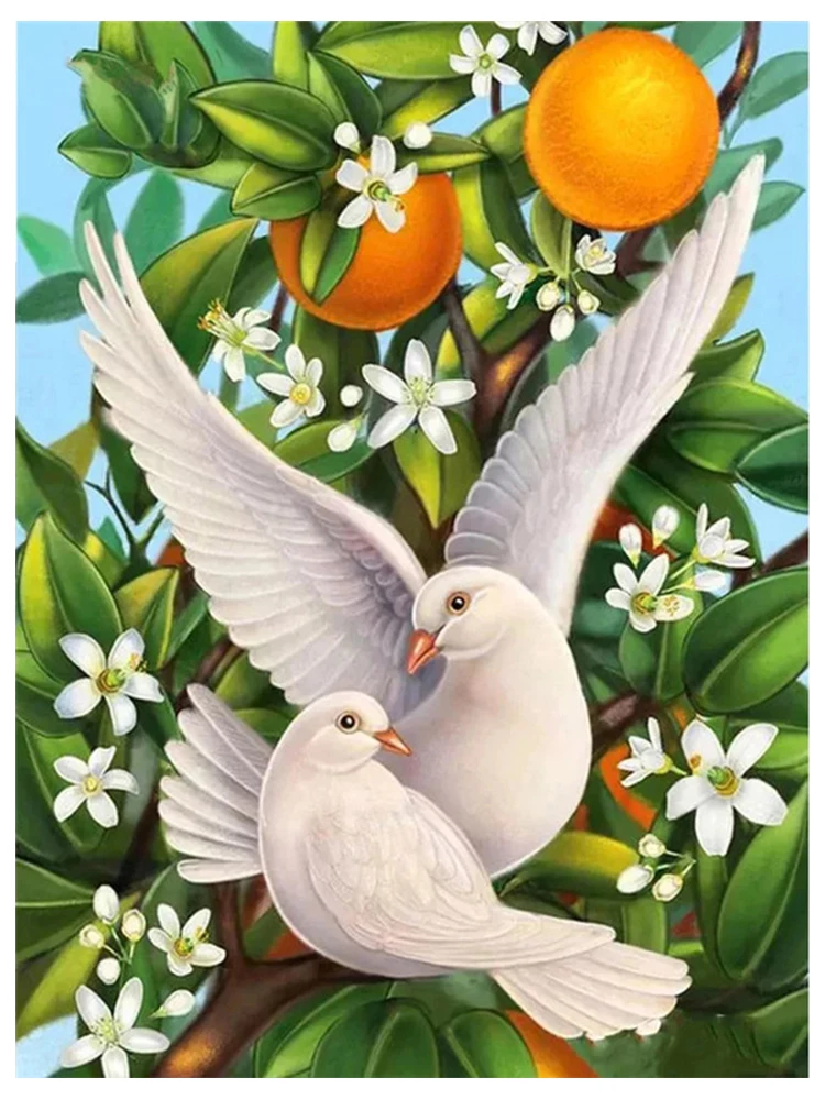 YI с блестящим брильянтовым картина камни в форме ромба голубь Вышивка крестом