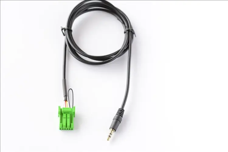 Автомобильный CD зеленый 6Pin Aux вспомогательный кабель штекер 3 5 мм аудио разъем AUX