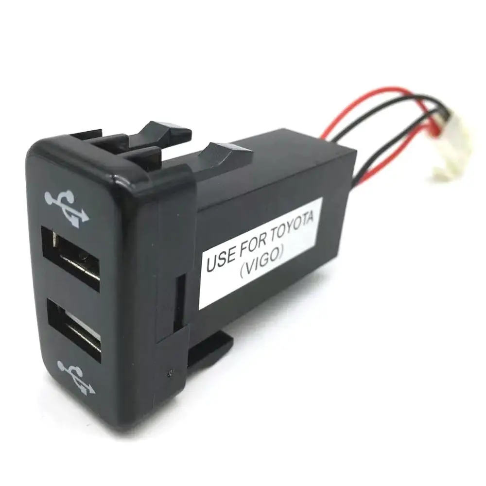 Автомобильное зарядное устройство с двумя USB портами для TOYOTA|Кабели адаптеры и