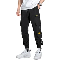 spring and summer thin sweatpants men ins tide brand hong kong style large pocket overalls loose mens casual pantsstreetwear
