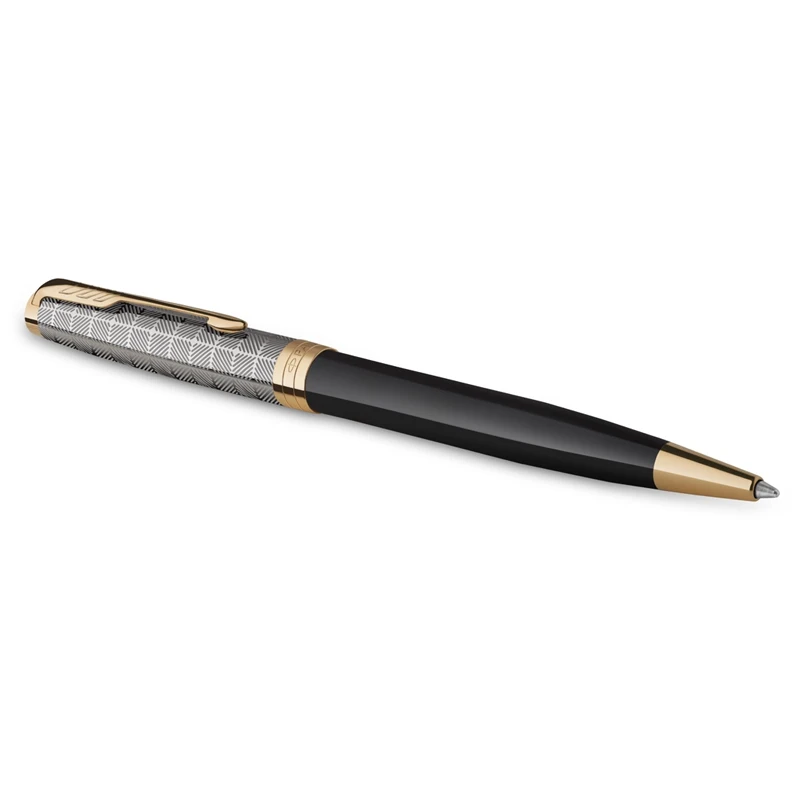 Ручка шариковая Parker Sonnet Metal&ampBlack GT черная 1 0мм поворот. подарочная упаковка -