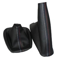 car shift gear stick dust proof cover handbrake handle faux leather cover for bmw e30 e36 e34 e46 z3 manual models