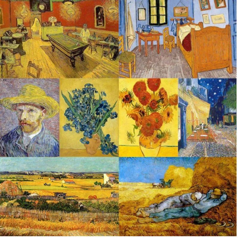 

Acrylic Paint By Numbers Van Gogh Oil Painting For Adults DIY Kits Canvas Frame Picture Drawing Coloring By Numbers Decor Art