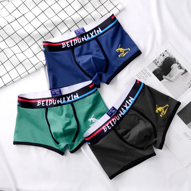 Boxers Men Men's Panties Set Cotton Soft Men Underpants Set Breathable Underwear Men Cozy Men's Shorts Loose Elastic Boxer