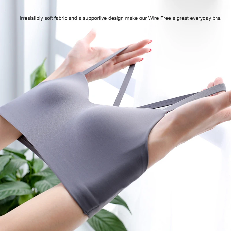 High Quality Perfect Primer Wire Free Bra Seamless Bra Push Up Underwear Ultra-Thin Comfortable Breathable Cross-back Brassiere