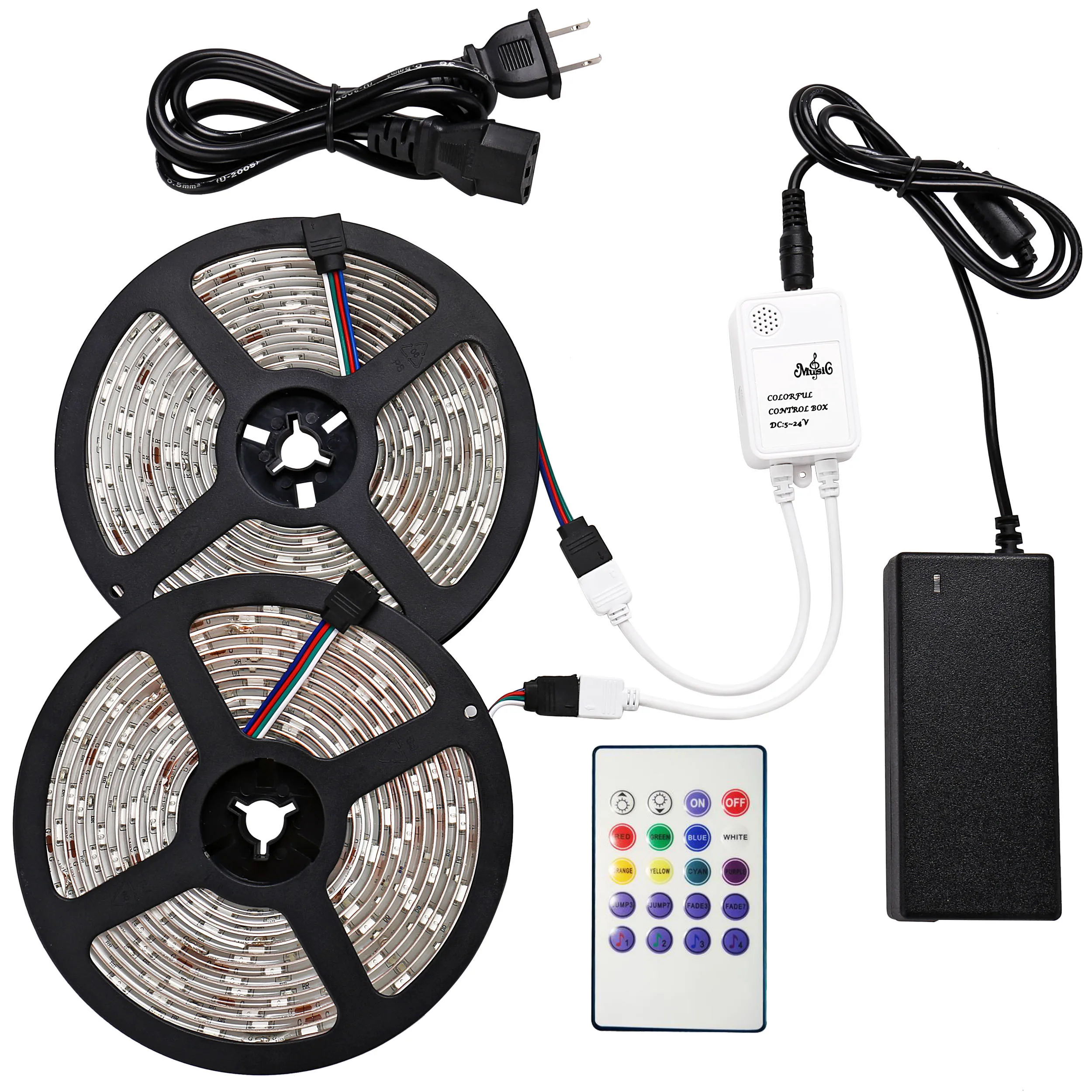 Цветная (RGB) Светодиодные ленты светильник s 20 м SMD5050 гибкая лента RGB светодиодный 5