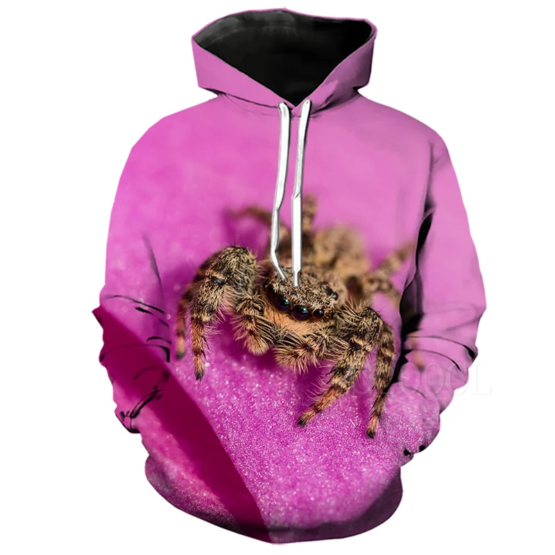 Hoodies 4 3D розовые толстовки с изображением паука, Женская толстовка с цветочным принтом, большие размеры, цветная толстовка с цветочным принтом, 3D принт, Harajuku, повседневная спортивная толстовка для девочек - Цвет: Hoodies 4