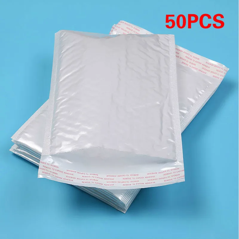 

Plastic White Foam Envelope Bag Mailers Padded Shipping Envelope with Bubble Mailing Bag Gift Wrap Packaging Bags 50pc 11*11cm