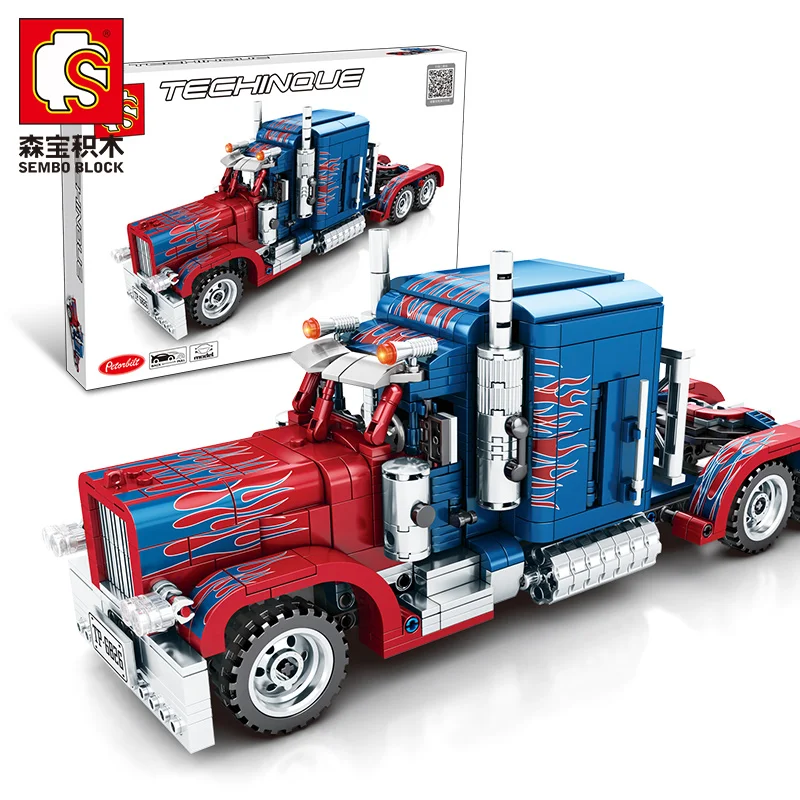 SEMBO 849 шт. строительные блоки Optimus Prime тяжелый контейнер грузовик развивающие