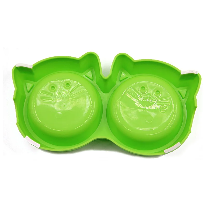 Товары для домашних животных пластиковая миска с лицом кошки экологически