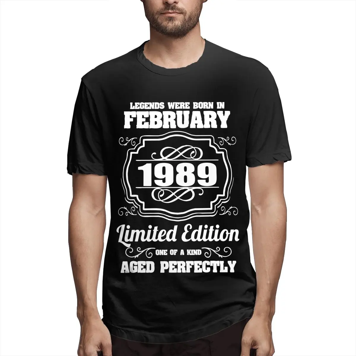 

Legends Were Born In February 1989 Men T Shirt Casual Tees Short Sleeve Crew Neck T-Shirts 100% Cotton New Arrival Clothes