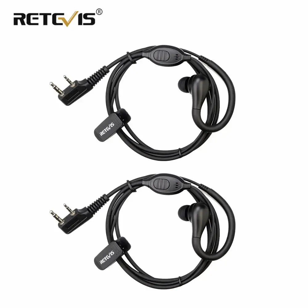 Двухштырьковые наушники Retevis EEK007 2 шт. для рации RT22 RT622 двухстороннее радио