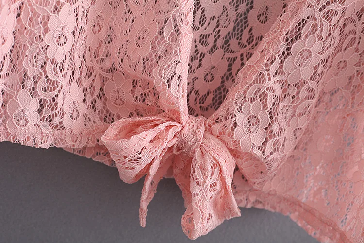 

New 2021 Ladies Summer Plus Size Cardigan Tops For Women Large Blouse Short Sleeve Loose Beige Pink Lace Shirt 3XL 4XL 5XL 6XL