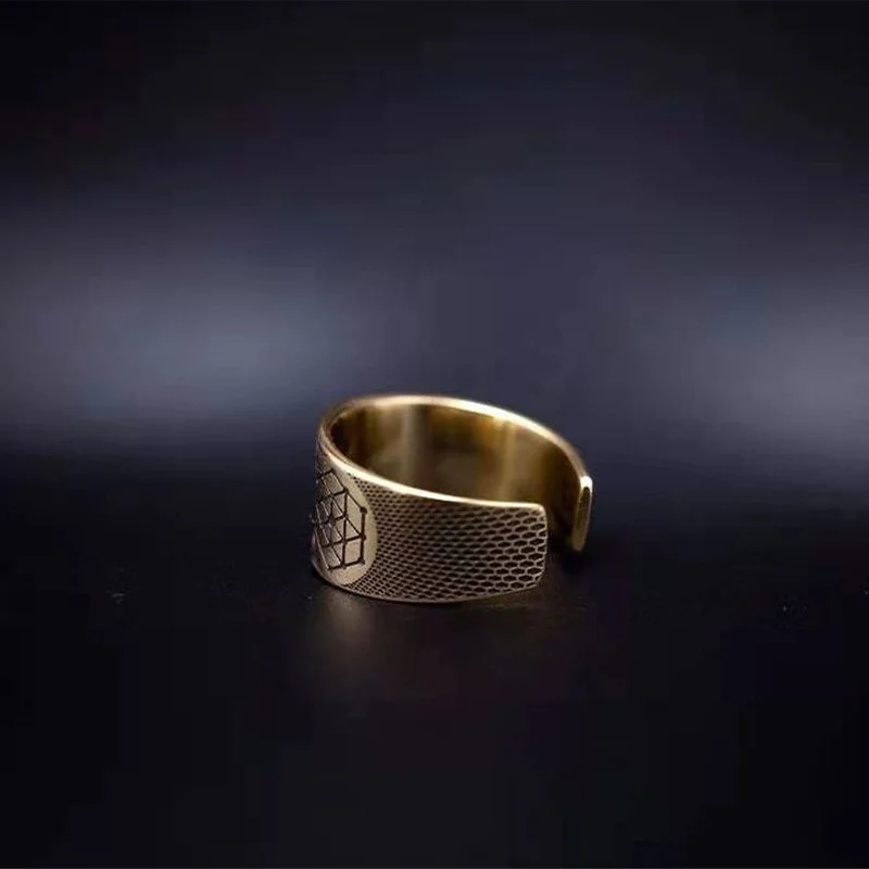 Винтажное кольцо с шестиконечной звездой Angel Metatron Warrior для мужчин и женщин